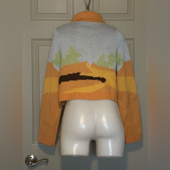 HOUSE OF SUNNY Daybreak cropped cardigan landscape knit design - Size US 8 - Picture 6 of 8